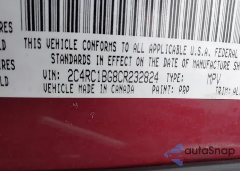 2012 Chrysler Town & Country Touring from USA, damaged, VIN 2C4RC1BG8CR232824